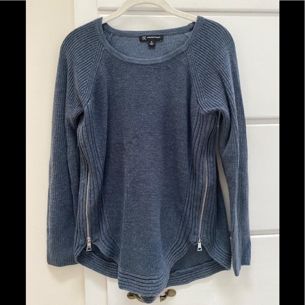 INC international concepts sweater w/side zippers